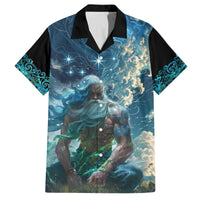 New Zealand Matariki Ururangi Family Matching Puletasi and Hawaiian Shirt The Murmur Of The Wind LT9 Dad's Shirt - Short Sleeve Black - Polynesian Pride