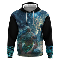 New Zealand Matariki Ururangi Hoodie The Murmur Of The Wind LT9 Pullover Hoodie Black - Polynesian Pride