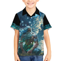New Zealand Matariki Ururangi Kid Hawaiian Shirt The Murmur Of The Wind LT9 Kid Black - Polynesian Pride
