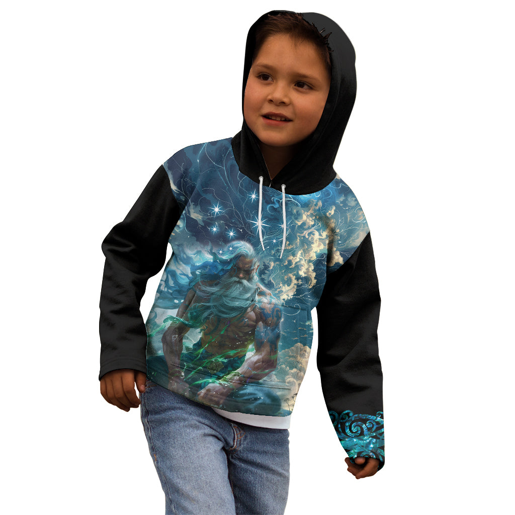 New Zealand Matariki Ururangi Kid Hoodie The Murmur Of The Wind LT9 - Polynesian Pride