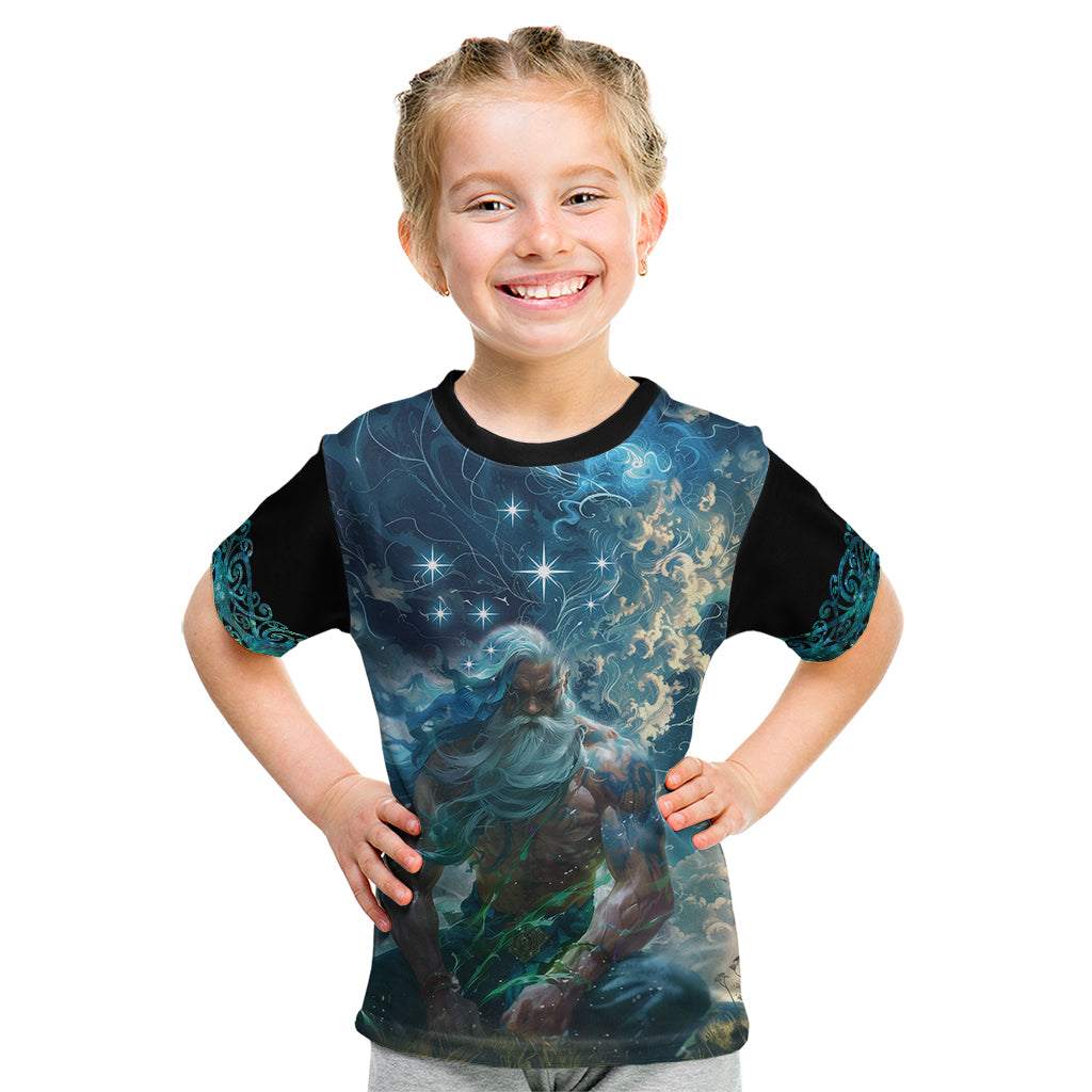 New Zealand Matariki Ururangi Kid T Shirt The Murmur Of The Wind LT9 Black - Polynesian Pride