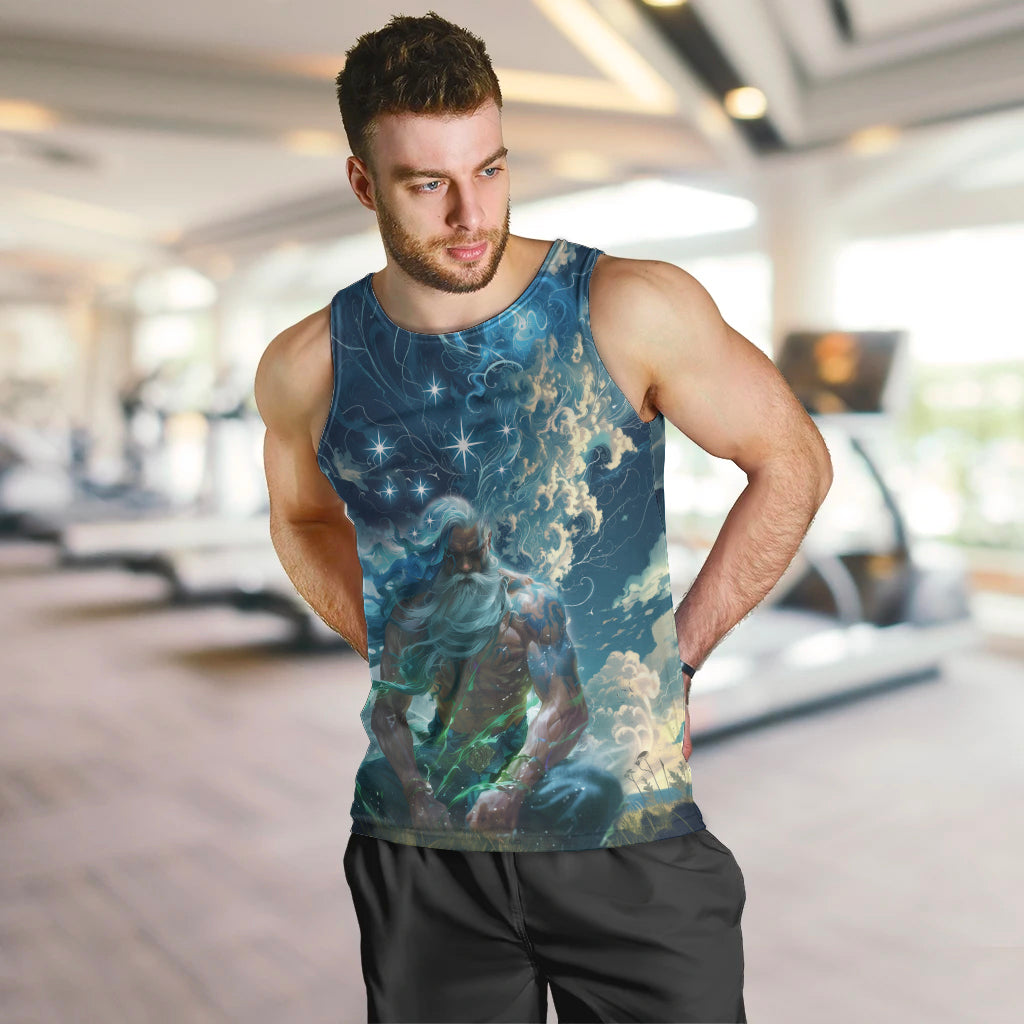 New Zealand Matariki Ururangi Men Tank Top The Murmur Of The Wind LT9 Black - Polynesian Pride
