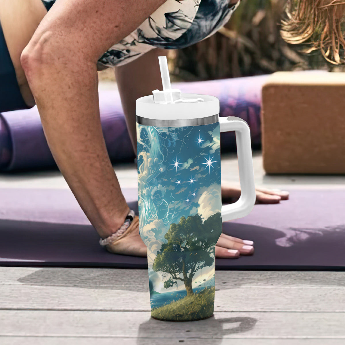 New Zealand Matariki Ururangi Tumbler With Handle The Murmur Of The Wind LT9 - Polynesian Pride