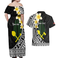 Alo Chiefdom Wallis and Futuna Personalized Couples Matching Off Shoulder Maxi Dress and Hawaiian Shirt Frangipani Flowers Polynesian Pattern LT9 - Polynesian Pride