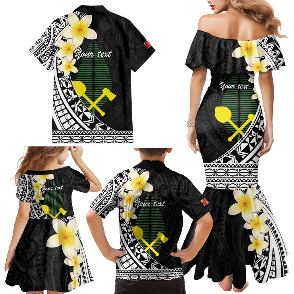 Alo Chiefdom Wallis and Futuna Personalized Family Matching Mermaid Dress and Hawaiian Shirt Frangipani Flowers Polynesian Pattern LT9 - Polynesian Pride