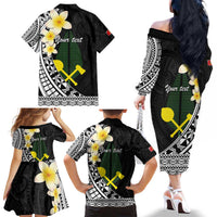 Alo Chiefdom Wallis and Futuna Personalized Family Matching Off The Shoulder Long Sleeve Dress and Hawaiian Shirt Frangipani Flowers Polynesian Pattern LT9 - Polynesian Pride