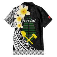 Alo Chiefdom Wallis and Futuna Personalized Family Matching Off The Shoulder Long Sleeve Dress and Hawaiian Shirt Frangipani Flowers Polynesian Pattern LT9 - Polynesian Pride