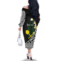 Alo Chiefdom Wallis and Futuna Personalized Family Matching Off The Shoulder Long Sleeve Dress and Hawaiian Shirt Frangipani Flowers Polynesian Pattern LT9 - Polynesian Pride
