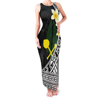 Alo Chiefdom Wallis and Futuna Personalized Family Matching Tank Maxi Dress and Hawaiian Shirt Frangipani Flowers Polynesian Pattern LT9 Mom's Dress Black - Polynesian Pride