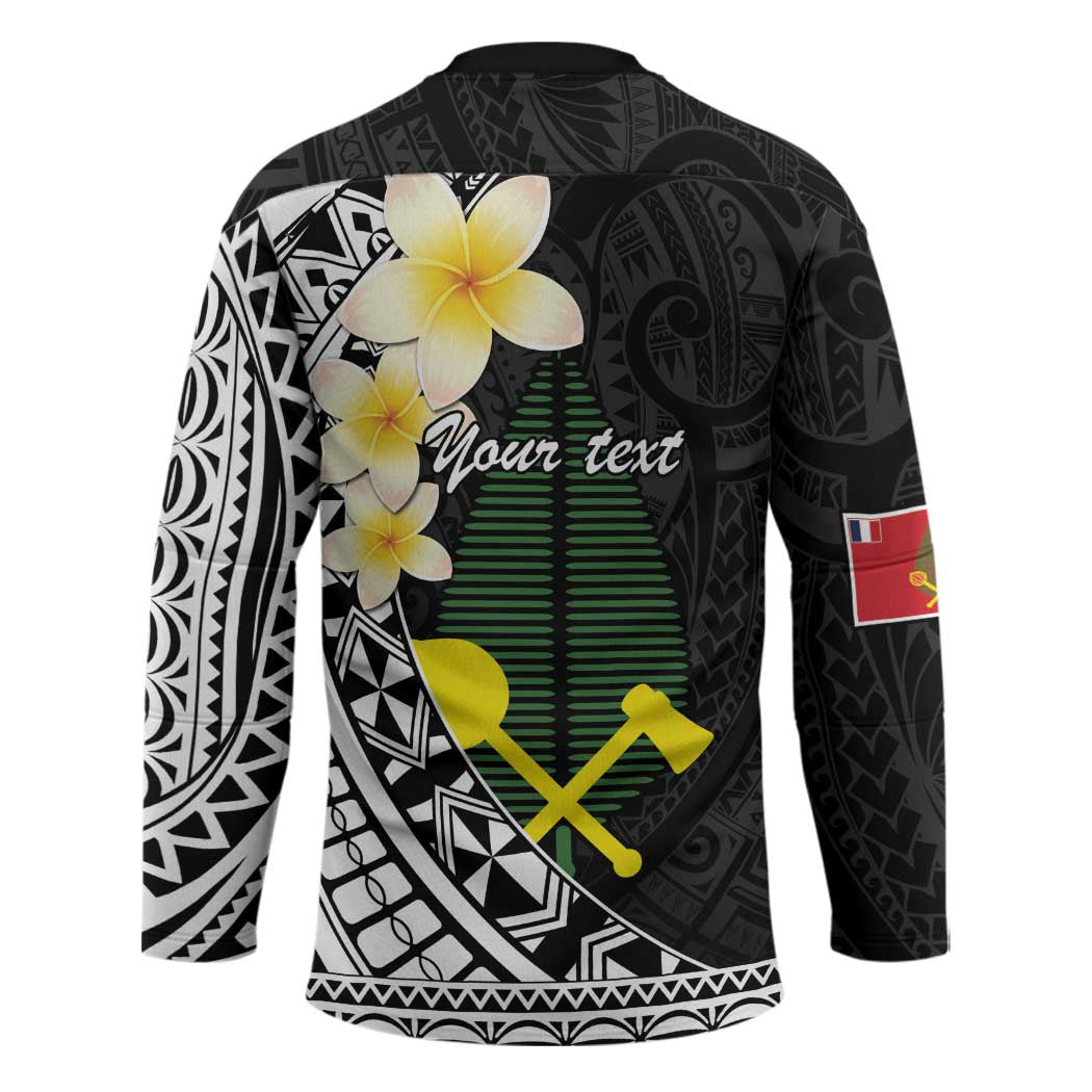 Alo Chiefdom Wallis and Futuna Personalized Hockey Jersey Frangipani Flowers Polynesian Pattern - Polynesian Pride