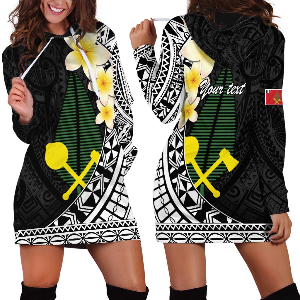 Alo Chiefdom Wallis and Futuna Personalized Hoodie Dress Frangipani Flowers Polynesian Pattern LT9 - Polynesian Pride