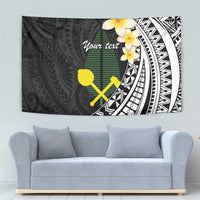 Alo Chiefdom Wallis and Futuna Personalized Tapestry Frangipani Flowers Polynesian Pattern