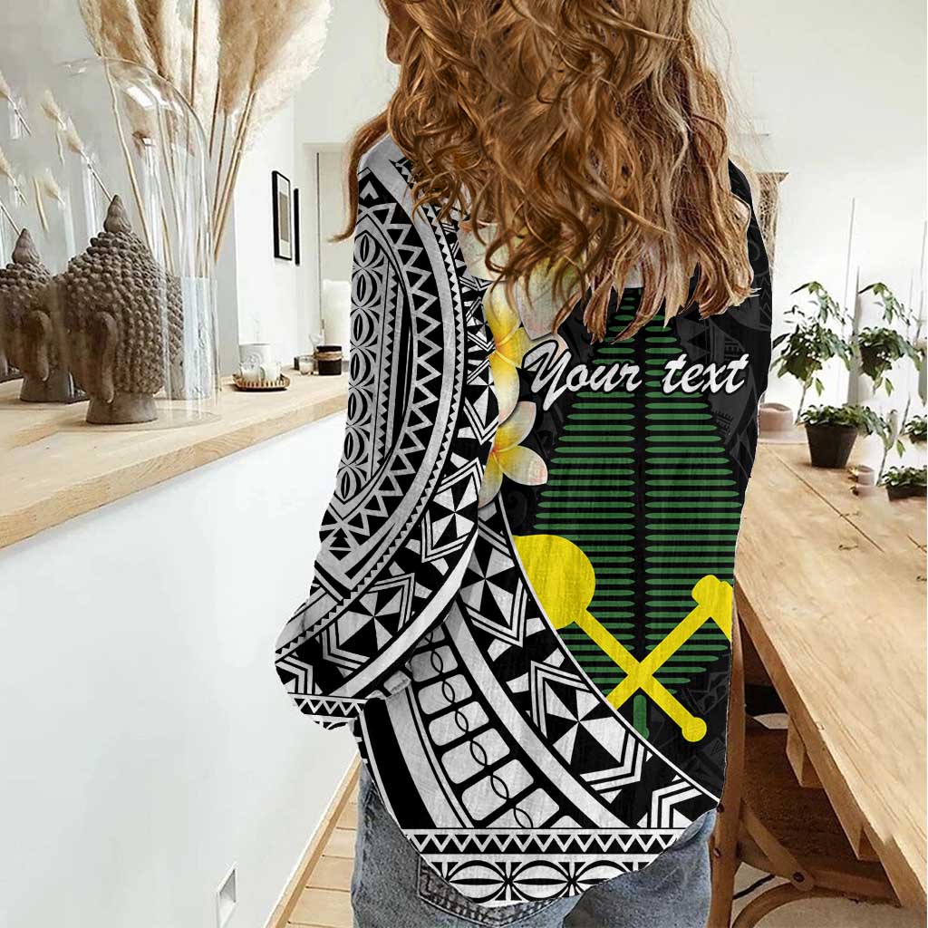 Alo Chiefdom Wallis and Futuna Personalized Women Casual Shirt Frangipani Flowers Polynesian Pattern LT9 - Polynesian Pride