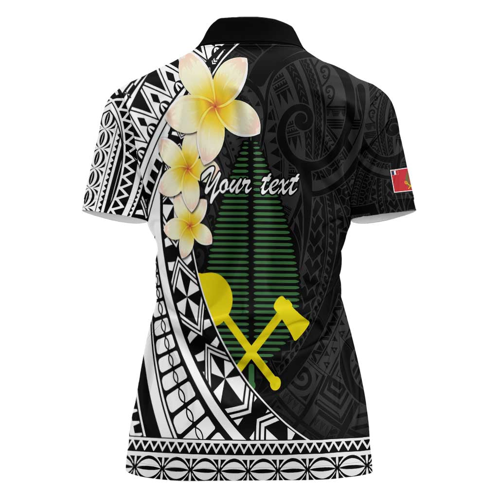 Alo Chiefdom Wallis and Futuna Personalized Women Polo Shirt Frangipani Flowers Polynesian Pattern LT9 - Polynesian Pride