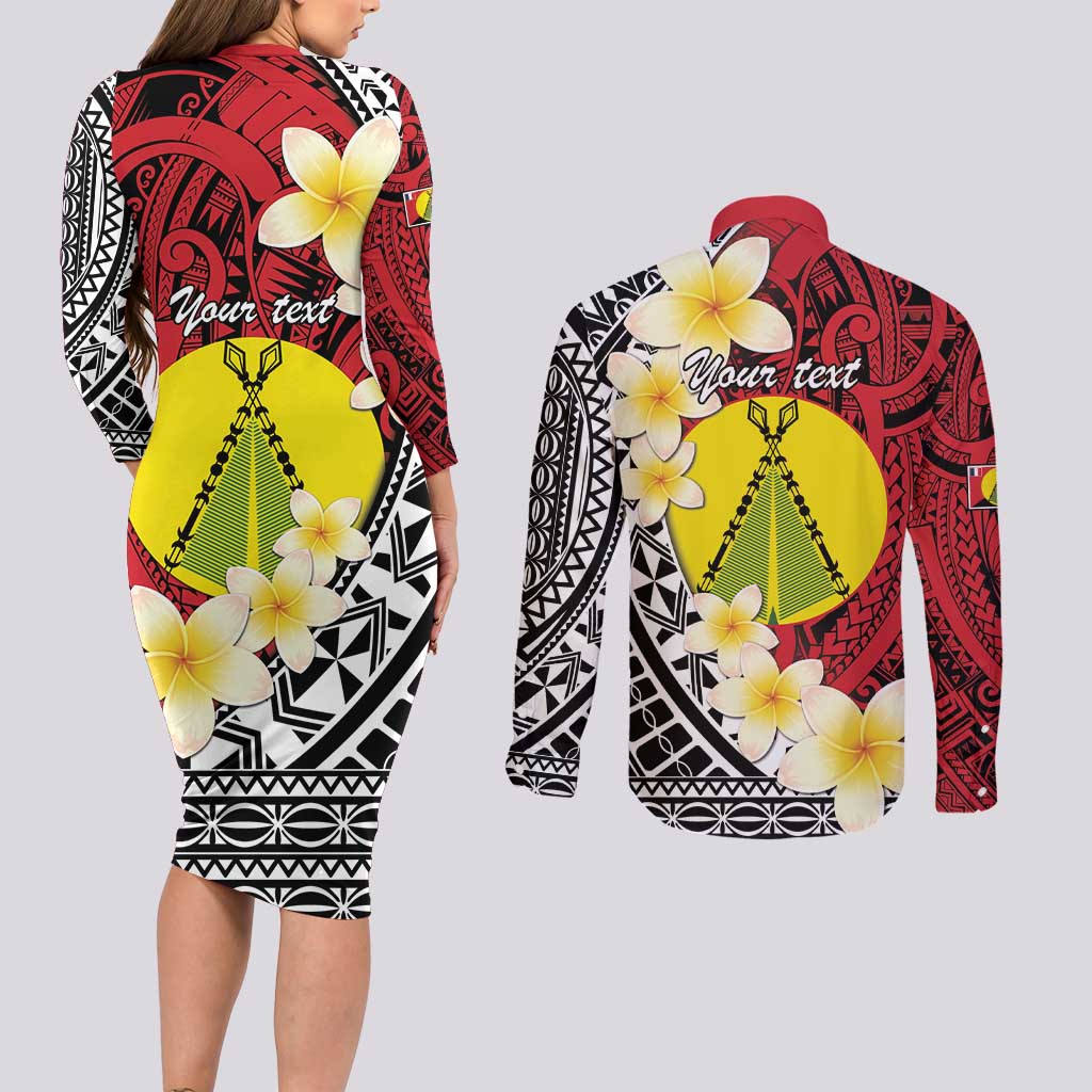 Sigave Chiefdom Wallis and Futuna Personalized Couples Matching Long Sleeve Bodycon Dress and Long Sleeve Button Shirt Frangipani Flowers Polynesian Pattern LT9 - Polynesian Pride