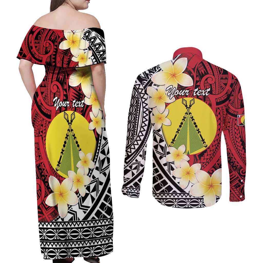 Sigave Chiefdom Wallis and Futuna Personalized Couples Matching Off Shoulder Maxi Dress and Long Sleeve Button Shirt Frangipani Flowers Polynesian Pattern LT9 - Polynesian Pride