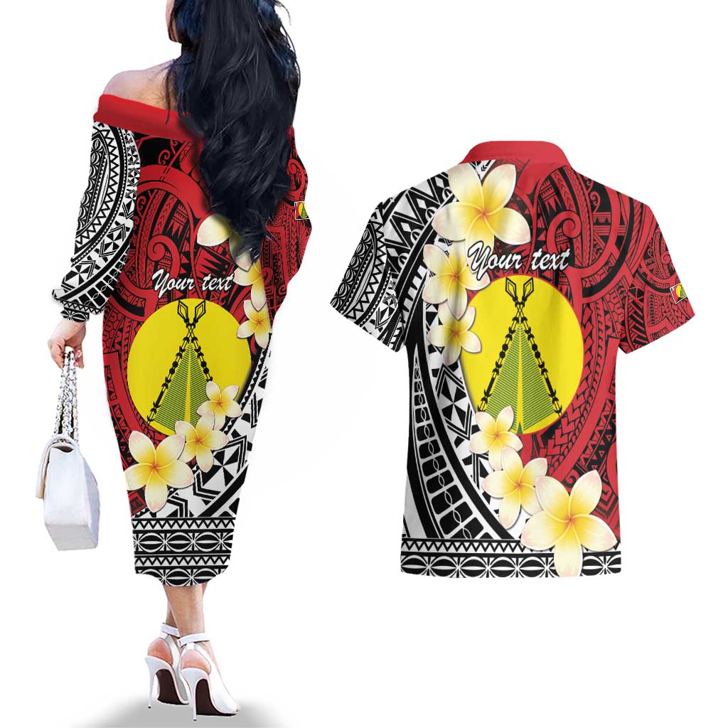 Sigave Chiefdom Wallis and Futuna Personalized Couples Matching Off The Shoulder Long Sleeve Dress and Hawaiian Shirt Frangipani Flowers Polynesian Pattern LT9 - Polynesian Pride