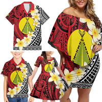 Sigave Chiefdom Wallis and Futuna Personalized Family Matching Off Shoulder Short Dress and Hawaiian Shirt Frangipani Flowers Polynesian Pattern LT9 - Polynesian Pride