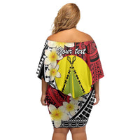 Sigave Chiefdom Wallis and Futuna Personalized Family Matching Off Shoulder Short Dress and Hawaiian Shirt Frangipani Flowers Polynesian Pattern LT9 - Polynesian Pride