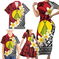 Sigave Chiefdom Wallis and Futuna Personalized Family Matching Short Sleeve Bodycon Dress and Hawaiian Shirt Frangipani Flowers Polynesian Pattern LT9 - Polynesian Pride
