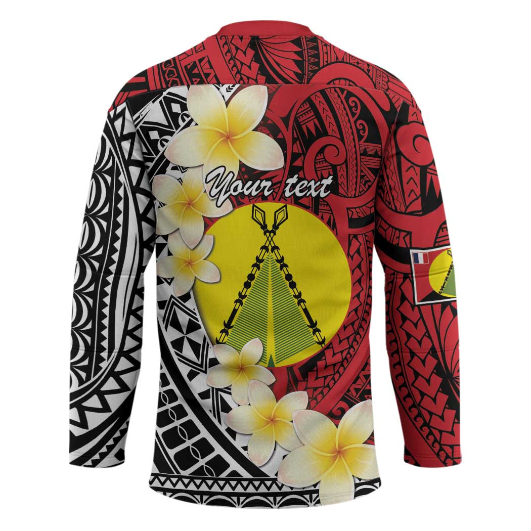 Sigave Chiefdom Wallis and Futuna Personalized Hockey Jersey Frangipani Flowers Polynesian Pattern - Polynesian Pride