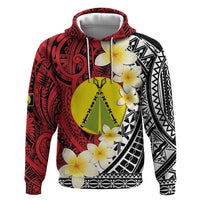 Sigave Chiefdom Wallis and Futuna Personalized Hoodie Frangipani Flowers Polynesian Pattern