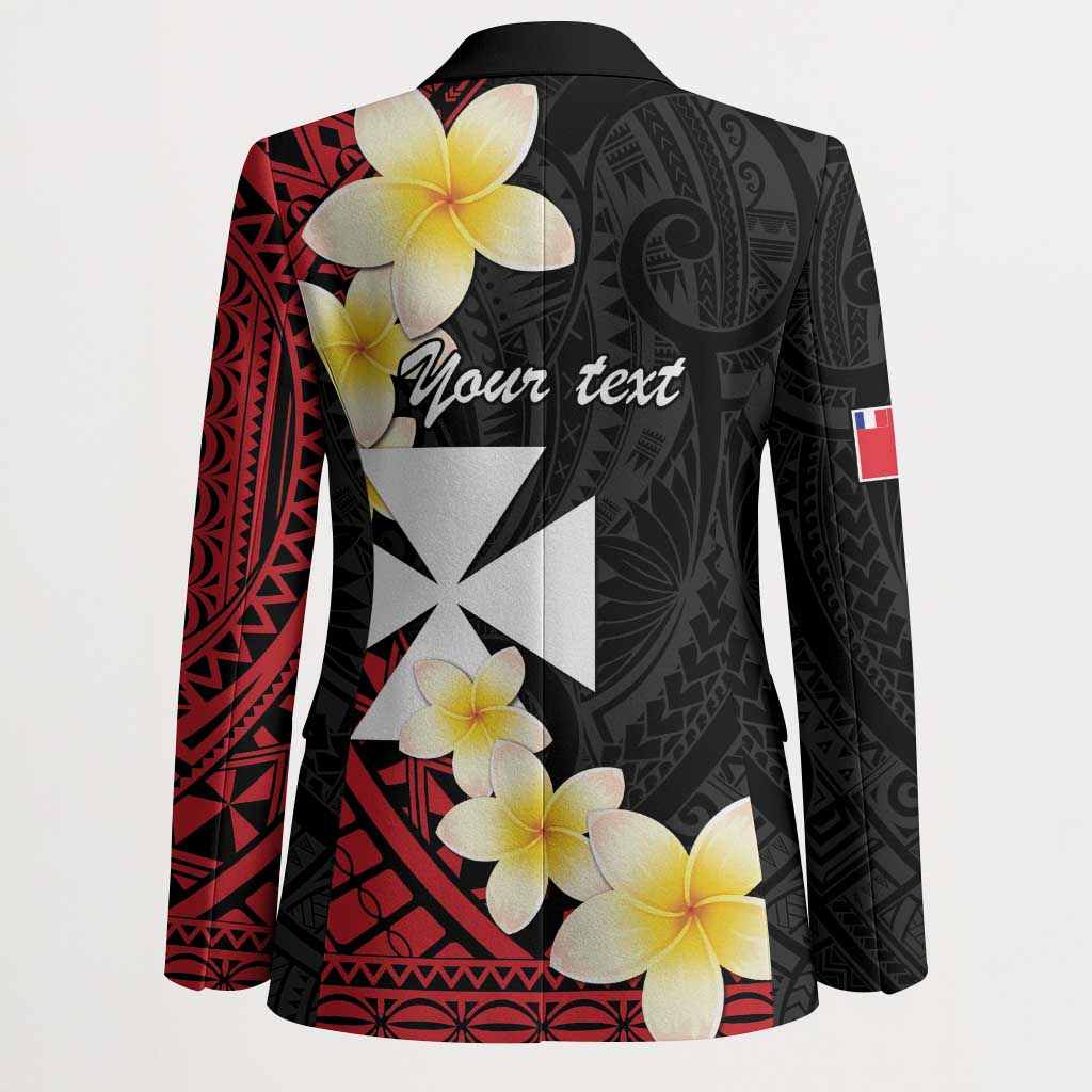 Uvea Chiefdom Wallis and Futuna Personalized Blazer Frangipani Flowers Polynesian Pattern LT9 - Polynesian Pride