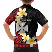 Uvea Chiefdom Wallis and Futuna Personalized Family Matching Long Sleeve Bodycon Dress and Hawaiian Shirt Frangipani Flowers Polynesian Pattern LT9 - Polynesian Pride