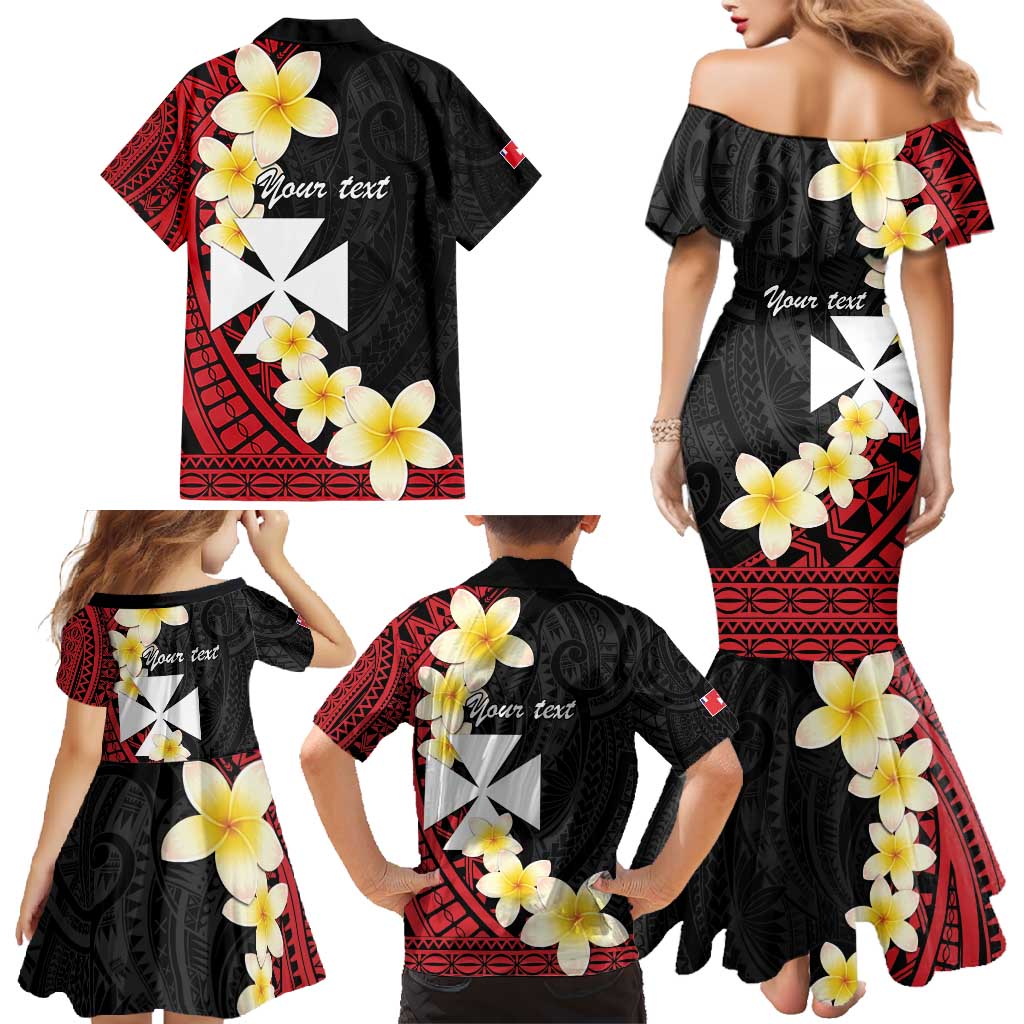 Uvea Chiefdom Wallis and Futuna Personalized Family Matching Mermaid Dress and Hawaiian Shirt Frangipani Flowers Polynesian Pattern LT9 - Polynesian Pride