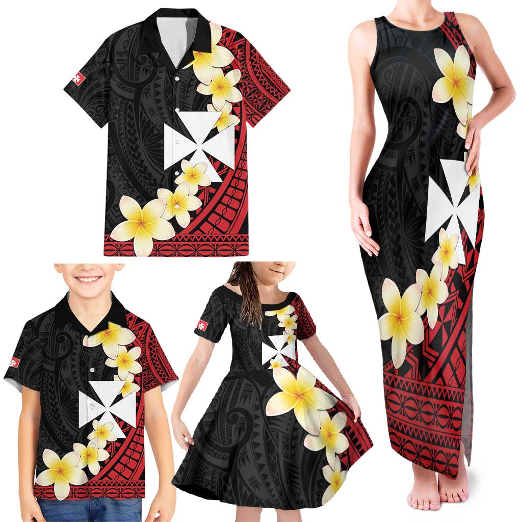 Uvea Chiefdom Wallis and Futuna Personalized Family Matching Tank Maxi Dress and Hawaiian Shirt Frangipani Flowers Polynesian Pattern LT9 - Polynesian Pride