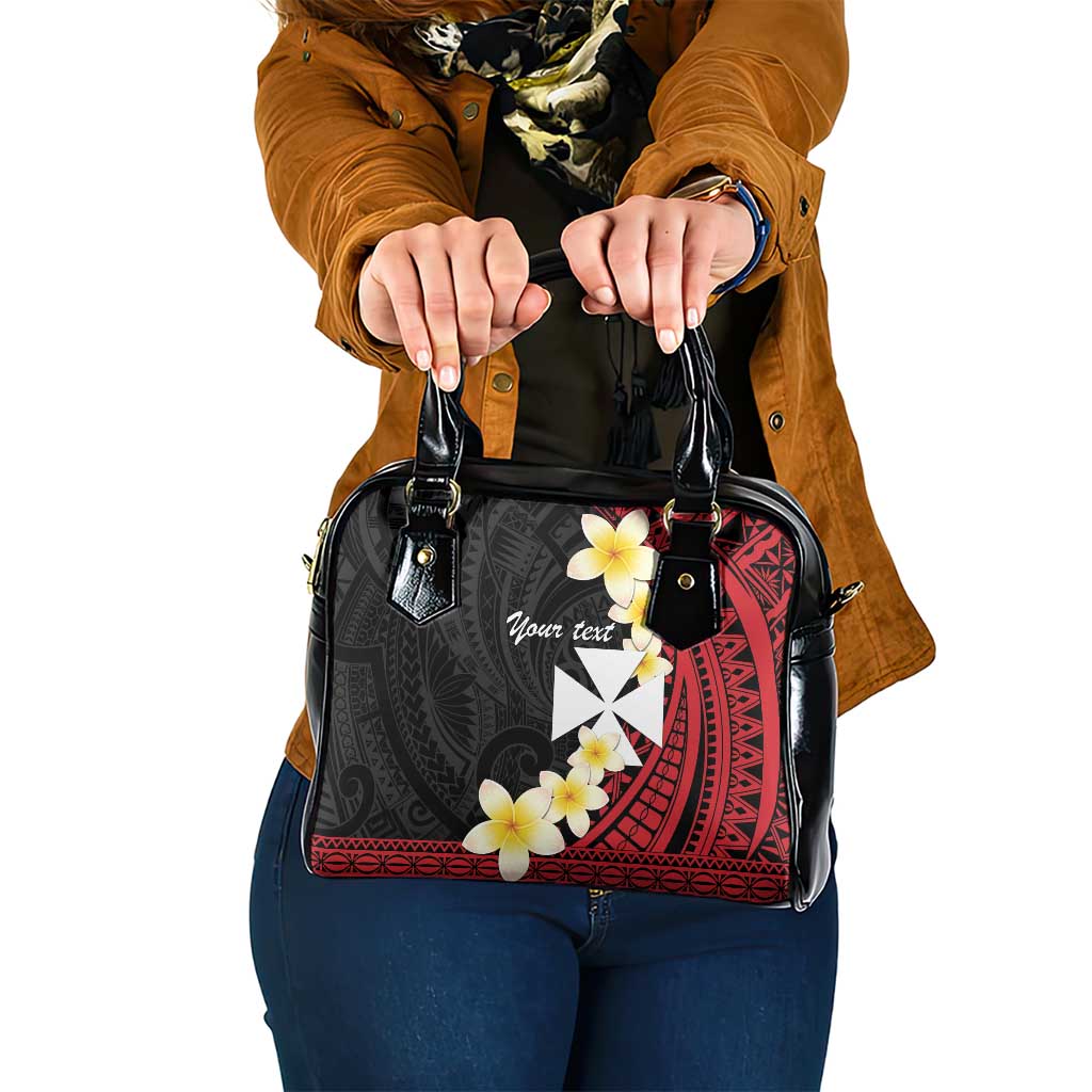 Uvea Chiefdom Wallis and Futuna Personalized Shoulder Handbag Frangipani Flowers Polynesian Pattern LT9 One Size Red - Polynesian Pride