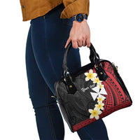 Uvea Chiefdom Wallis and Futuna Personalized Shoulder Handbag Frangipani Flowers Polynesian Pattern LT9 - Polynesian Pride