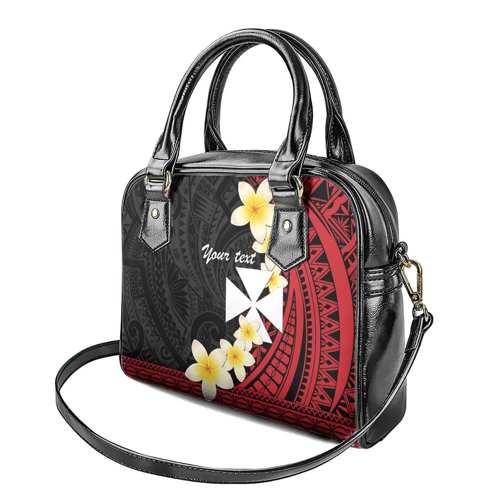 Uvea Chiefdom Wallis and Futuna Personalized Shoulder Handbag Frangipani Flowers Polynesian Pattern LT9 - Polynesian Pride