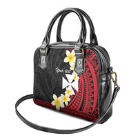 Uvea Chiefdom Wallis and Futuna Personalized Shoulder Handbag Frangipani Flowers Polynesian Pattern LT9 - Polynesian Pride