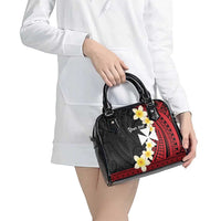 Uvea Chiefdom Wallis and Futuna Personalized Shoulder Handbag Frangipani Flowers Polynesian Pattern LT9 - Polynesian Pride