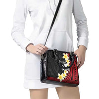 Uvea Chiefdom Wallis and Futuna Personalized Shoulder Handbag Frangipani Flowers Polynesian Pattern LT9 - Polynesian Pride