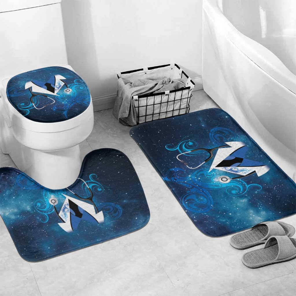 New Zealand Nurses RN Bathroom Set Galaxy Stethoscope Maori Motif