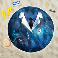 New Zealand Nurses RN Beach Blanket Galaxy Stethoscope Maori Motif