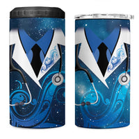 New Zealand Nurses RN Personalised 4 in 1 Can Cooler Tumbler Galaxy Stethoscope Maori Motif LT9 One Size: 16 oz Galaxy - Polynesian Pride
