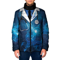New Zealand Nurses RN Personalised Padded Jacket Galaxy Stethoscope Maori Motif LT9 Men Galaxy - Polynesian Pride