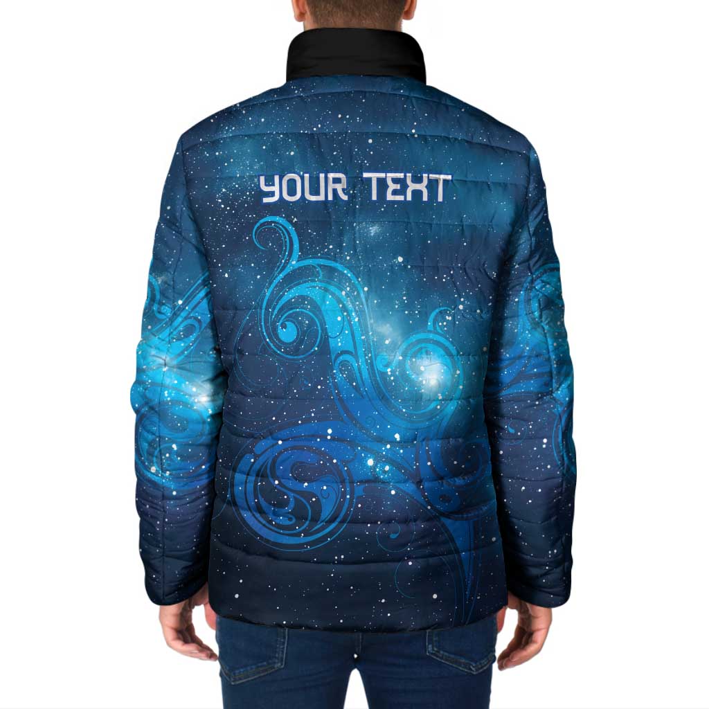 New Zealand Nurses RN Personalised Padded Jacket Galaxy Stethoscope Maori Motif LT9 - Polynesian Pride