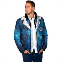 New Zealand Nurses RN Personalised Padded Jacket Galaxy Stethoscope Maori Motif LT9 - Polynesian Pride