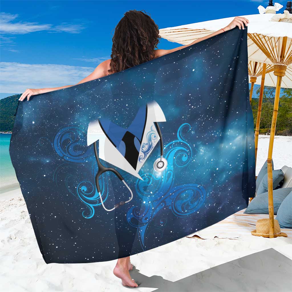 New Zealand Nurses RN Sarong Galaxy Stethoscope Maori Motif