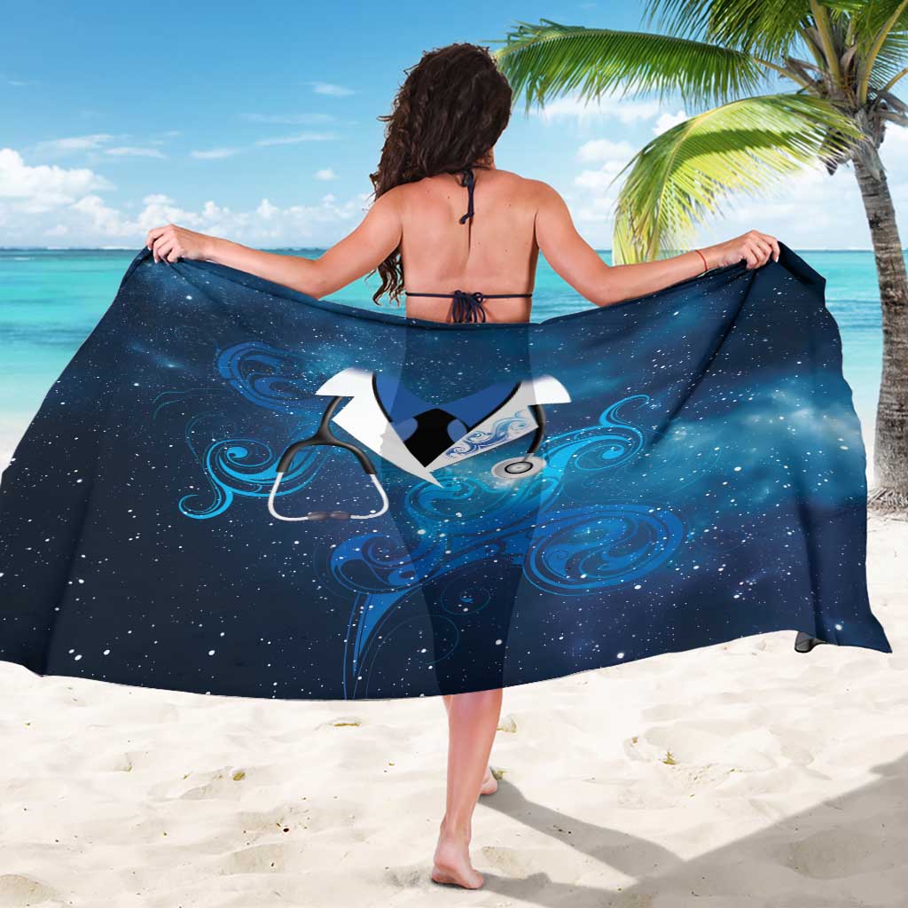 New Zealand Nurses RN Sarong Galaxy Stethoscope Maori Motif