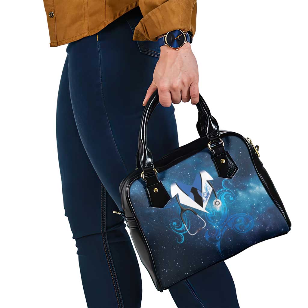 New Zealand Nurses RN Shoulder Handbag Galaxy Stethoscope Maori Motif LT9 - Polynesian Pride