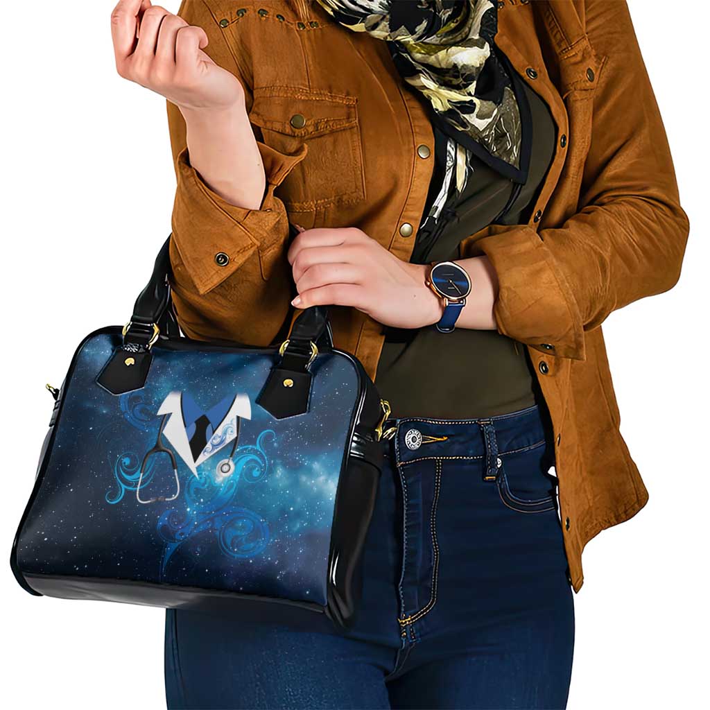 New Zealand Nurses RN Shoulder Handbag Galaxy Stethoscope Maori Motif LT9 - Polynesian Pride