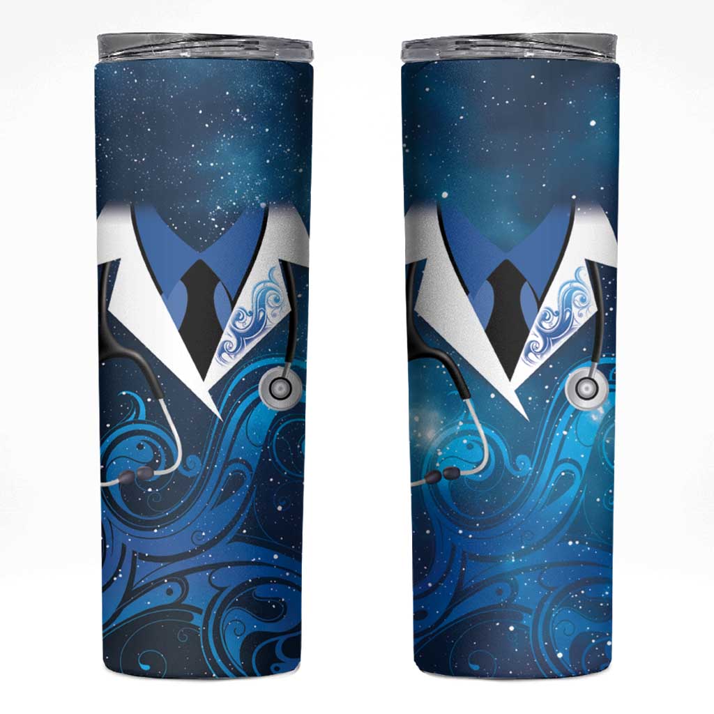 New Zealand Nurses RN Personalised Skinny Tumbler Galaxy Stethoscope Maori Motif LT9 Galaxy - Polynesian Pride