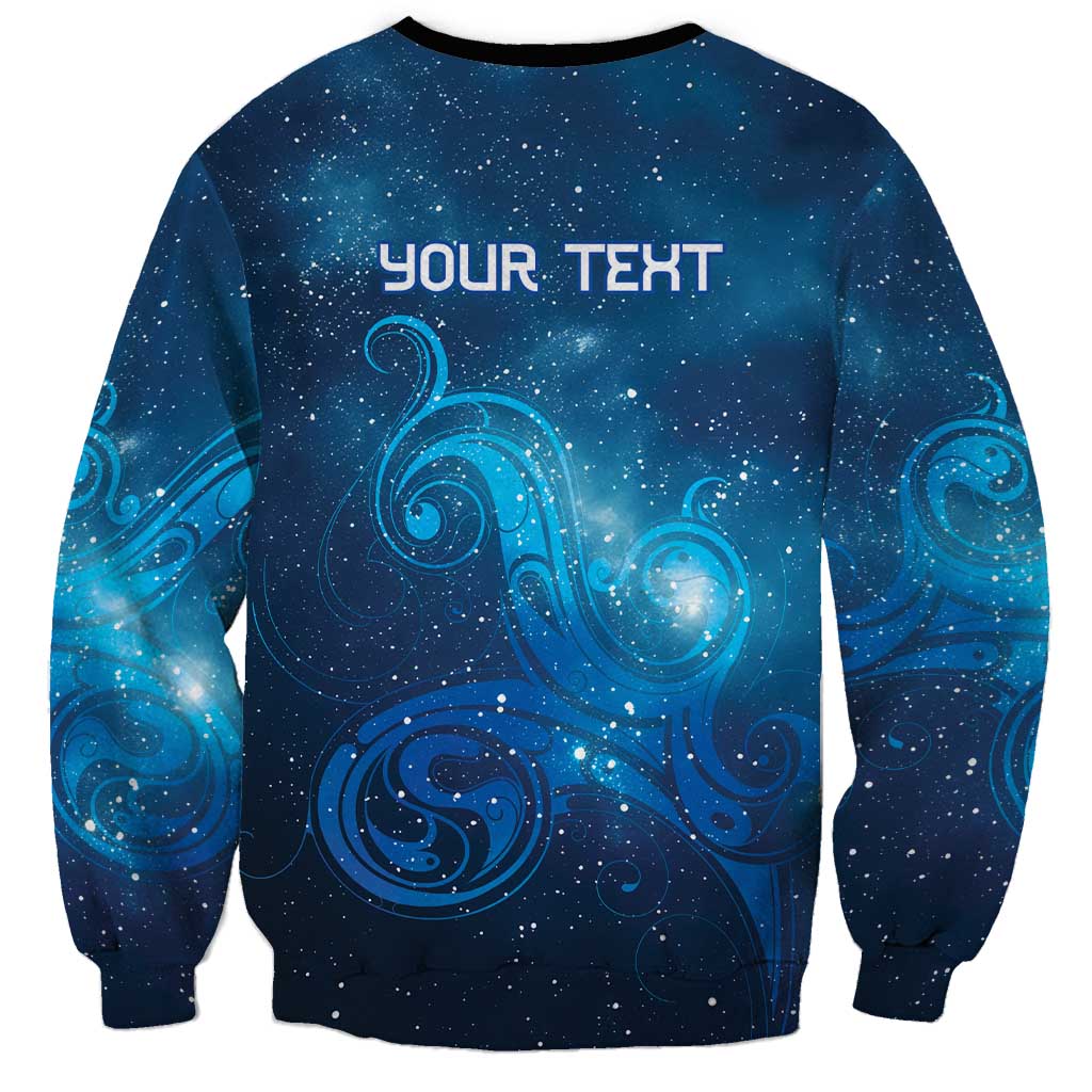 New Zealand Nurses RN Personalised Sweatshirt Galaxy Stethoscope Maori Motif