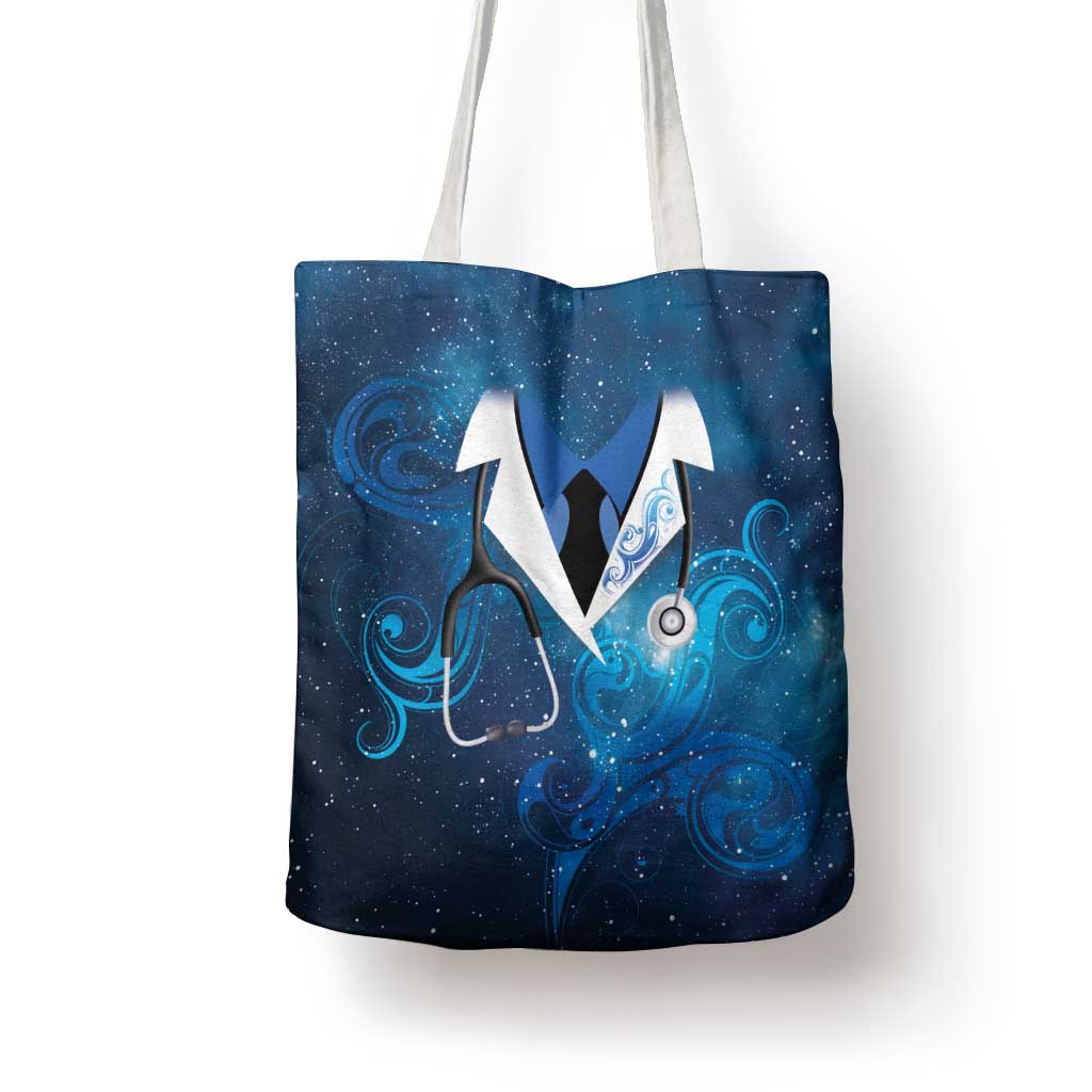 New Zealand Nurses RN Tote Bag Galaxy Stethoscope Maori Motif