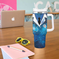 New Zealand Nurses RN Personalised Tumbler With Handle Galaxy Stethoscope Maori Motif